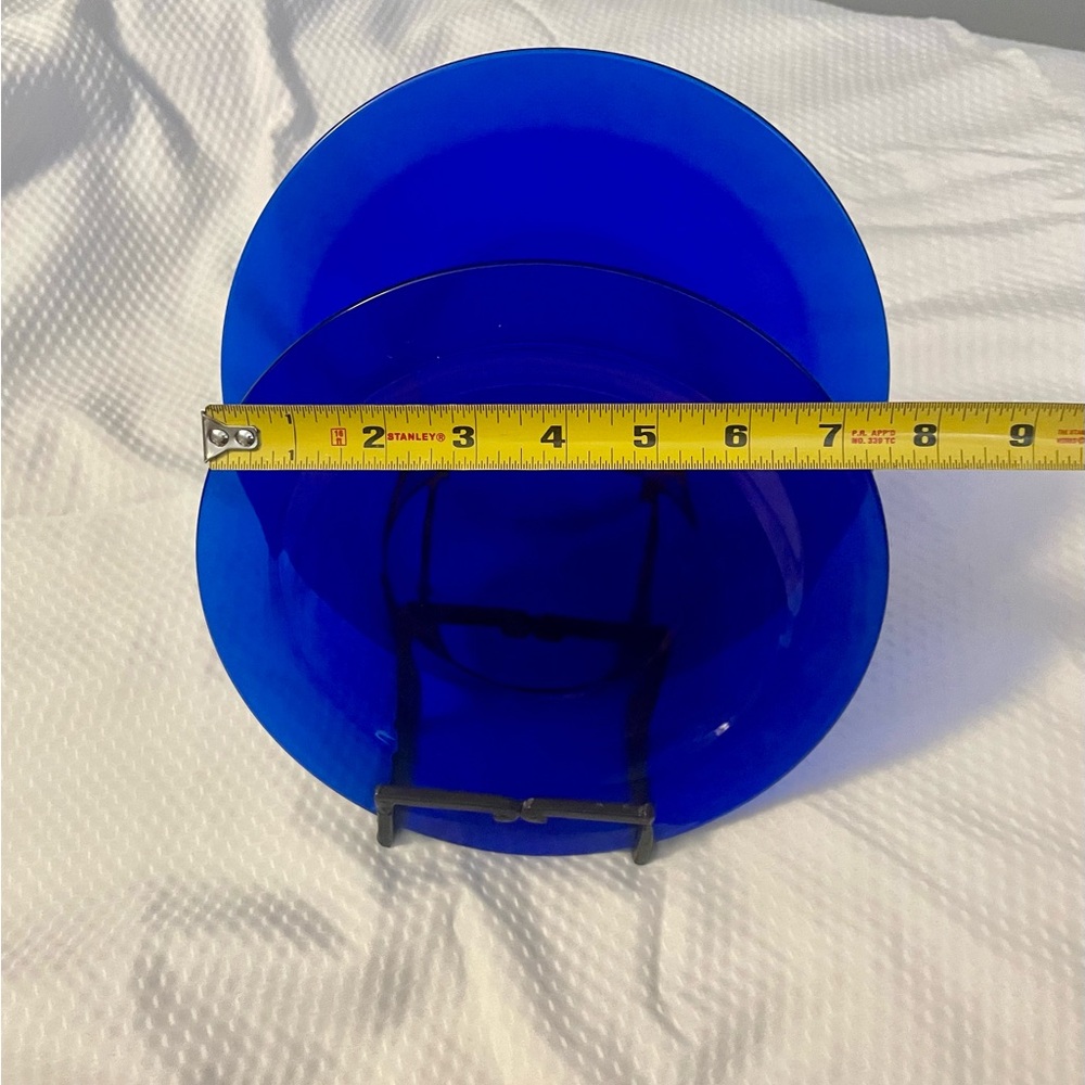 Vintage Cobalt Blue Glass Plates